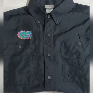 Knights Apparel Black Mesh Florida Gators Logo Shirt. Sz L